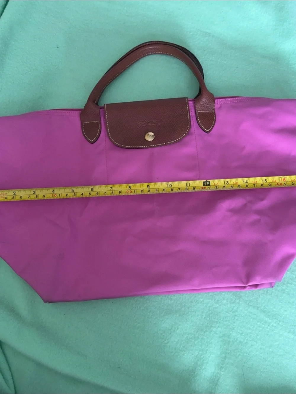 Longchamp Le Pilage Large Pink Top-Handle Tote Bag - Picture 7 of 10